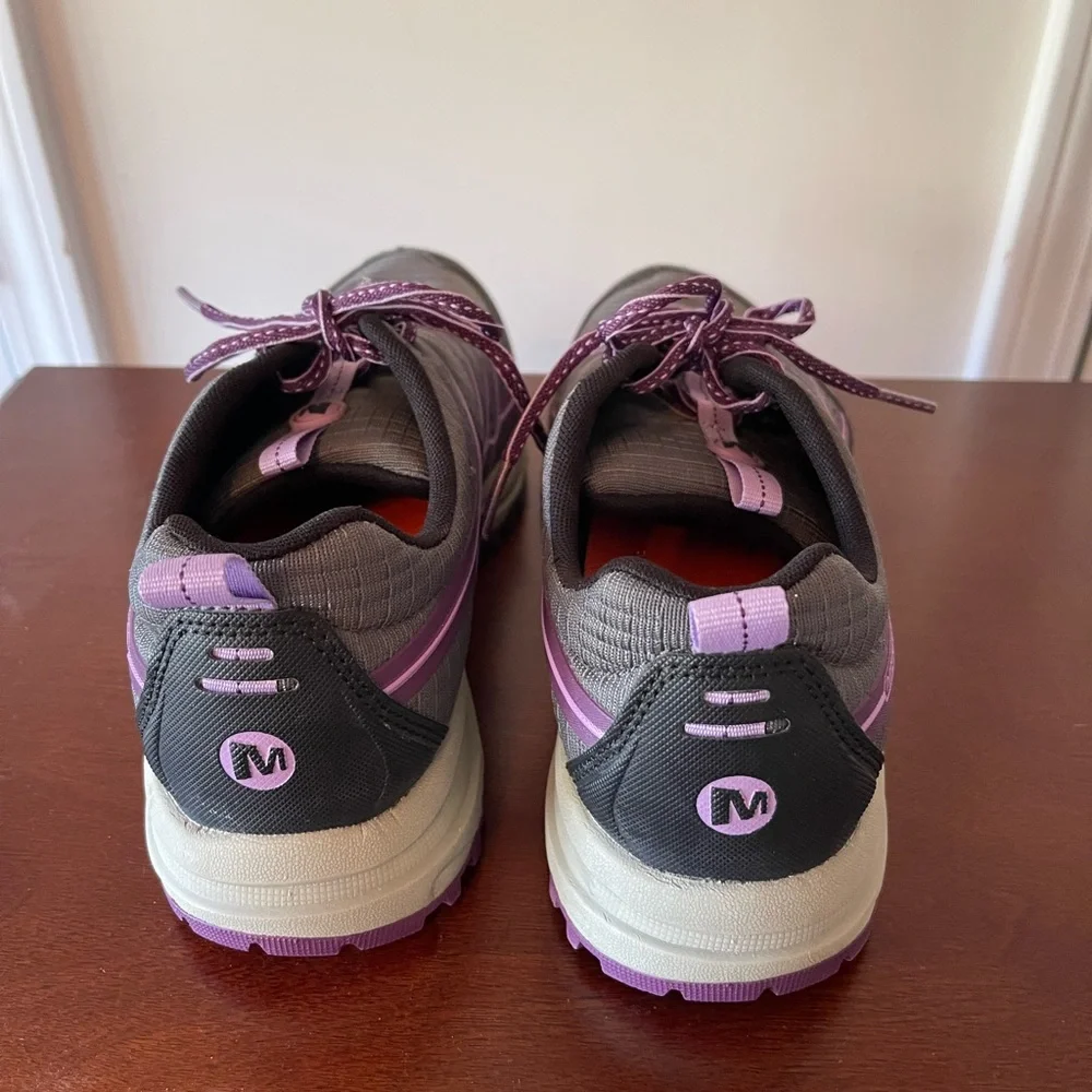 Merrell Women’s Black/Regal Orchid Performance Sneakers. Size 9. Air Cushion.New - Picture 2 of 4